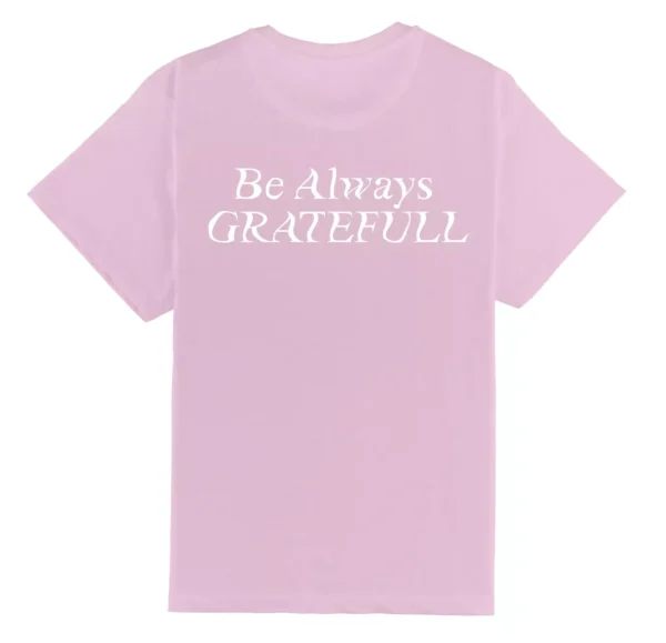 Back Pink T-Shirt Gratefull. Dorso camiseta rosa Gratefull.